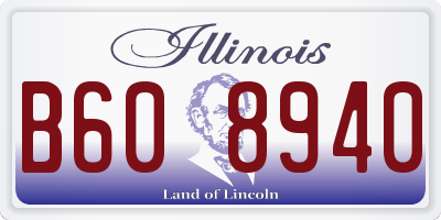 IL license plate B608940