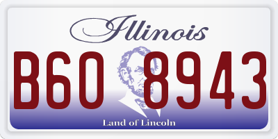IL license plate B608943