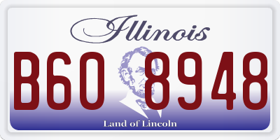 IL license plate B608948