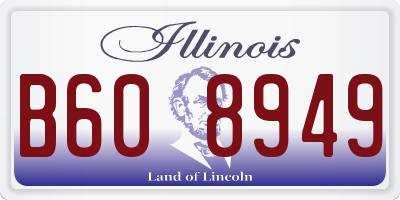 IL license plate B608949