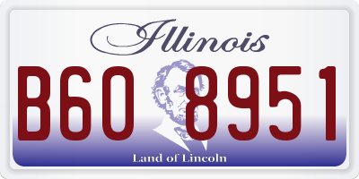 IL license plate B608951