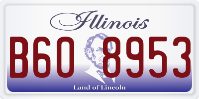 IL license plate B608953