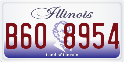 IL license plate B608954