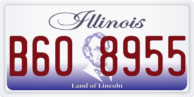 IL license plate B608955
