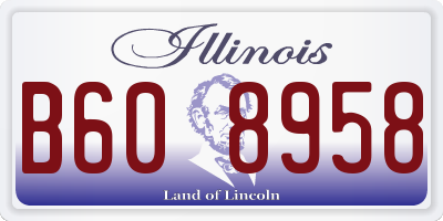 IL license plate B608958