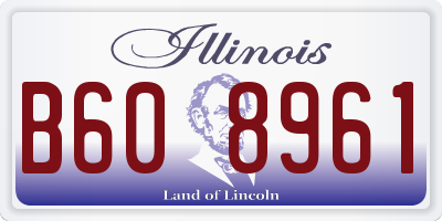 IL license plate B608961