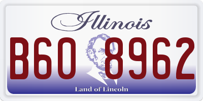 IL license plate B608962