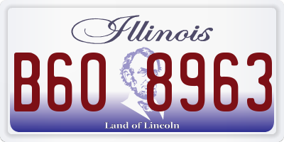 IL license plate B608963