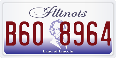 IL license plate B608964