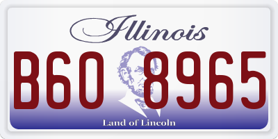 IL license plate B608965
