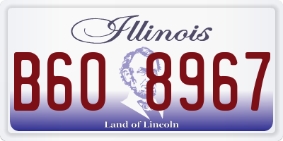 IL license plate B608967