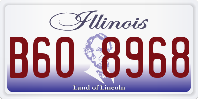 IL license plate B608968