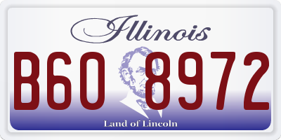 IL license plate B608972