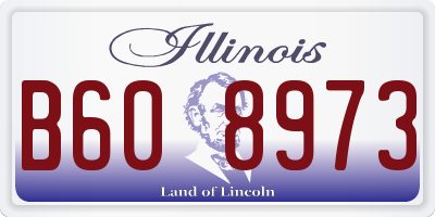 IL license plate B608973