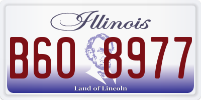 IL license plate B608977