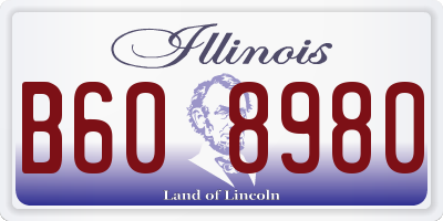IL license plate B608980