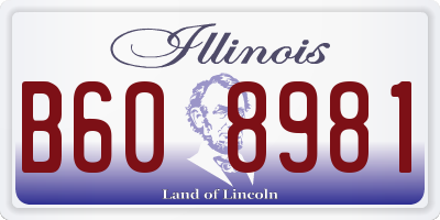 IL license plate B608981