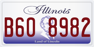 IL license plate B608982
