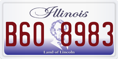 IL license plate B608983