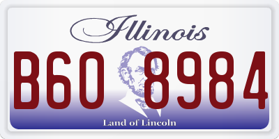 IL license plate B608984