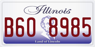 IL license plate B608985