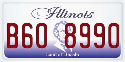 IL license plate B608990