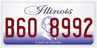 IL license plate B608992
