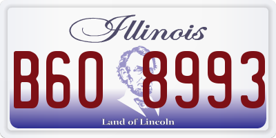 IL license plate B608993