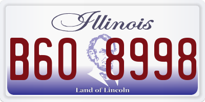 IL license plate B608998