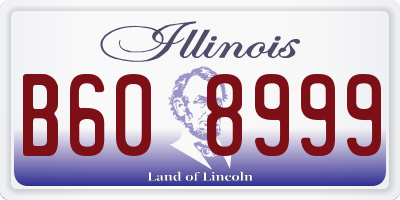 IL license plate B608999