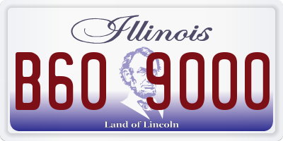 IL license plate B609000