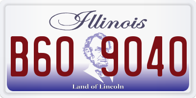IL license plate B609040
