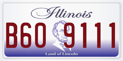 IL license plate B609111