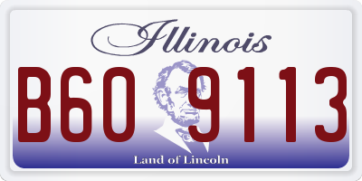IL license plate B609113