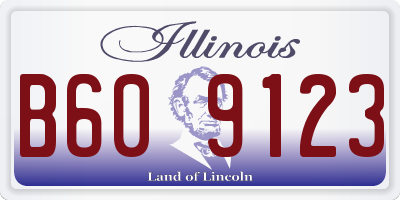 IL license plate B609123