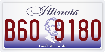 IL license plate B609180