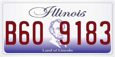 IL license plate B609183