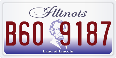 IL license plate B609187