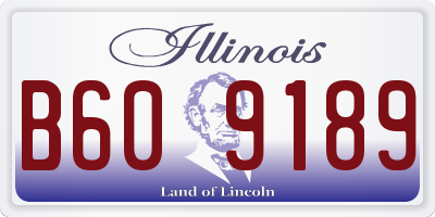 IL license plate B609189