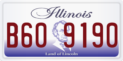 IL license plate B609190