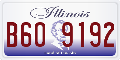 IL license plate B609192