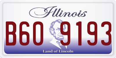 IL license plate B609193