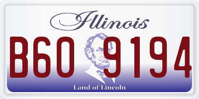 IL license plate B609194