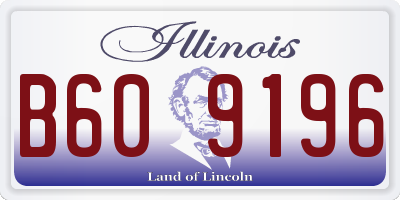 IL license plate B609196