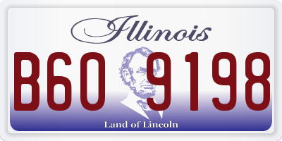 IL license plate B609198