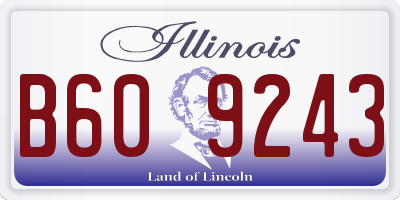 IL license plate B609243