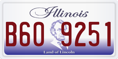 IL license plate B609251