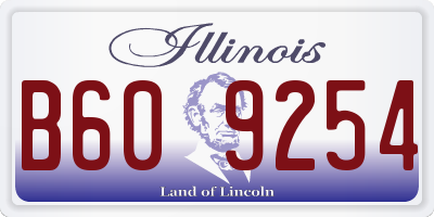 IL license plate B609254