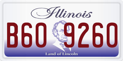 IL license plate B609260