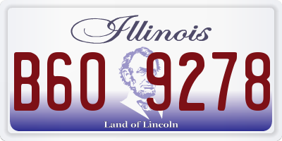 IL license plate B609278